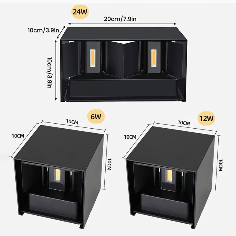 Up and Down LED Wall Lamp Waterproof IP65