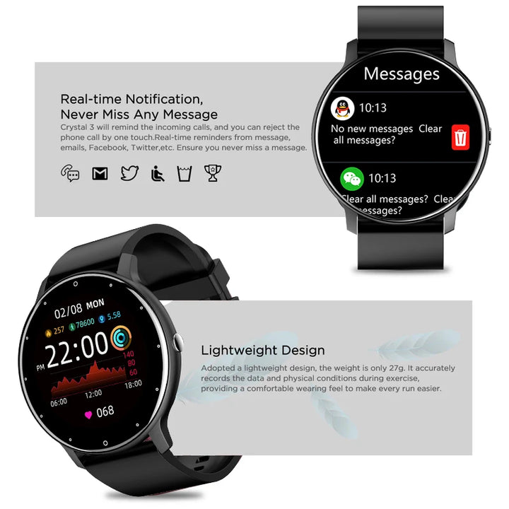 LIGE 2025 New Smart Watch Men Full Touch