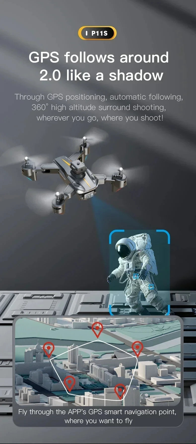 VIVO P11 Max RC Drones 8K Professional HD