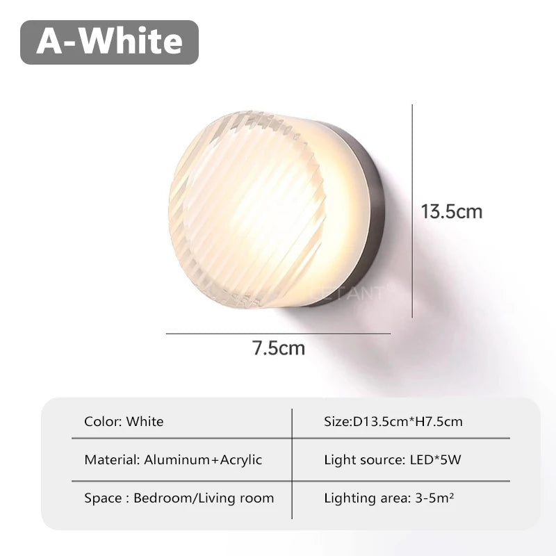Modern LED Wall Lamp Living Room Amber Jelly