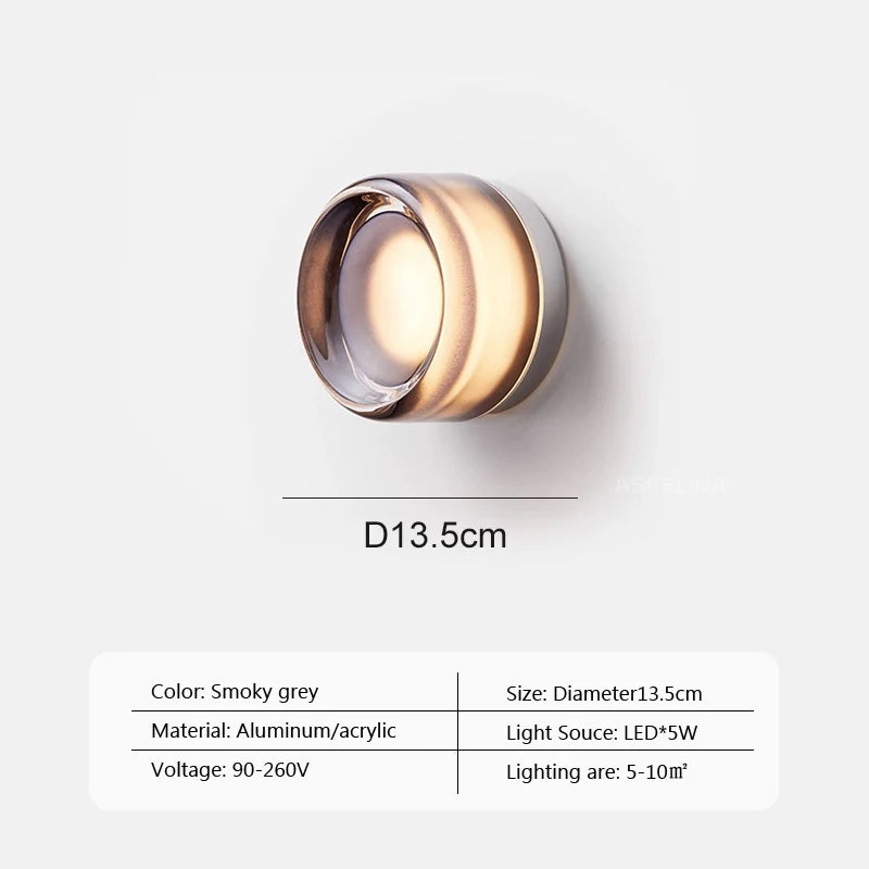Modern LED Wall Lamp Living Room Amber Jelly