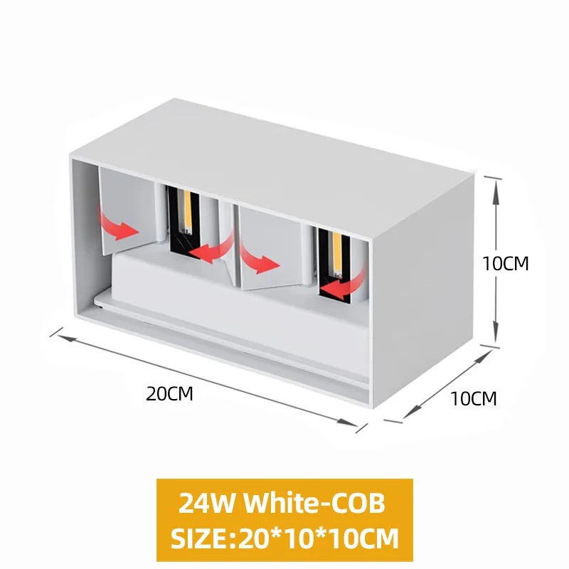 Up and Down LED Wall Lamp Waterproof IP65