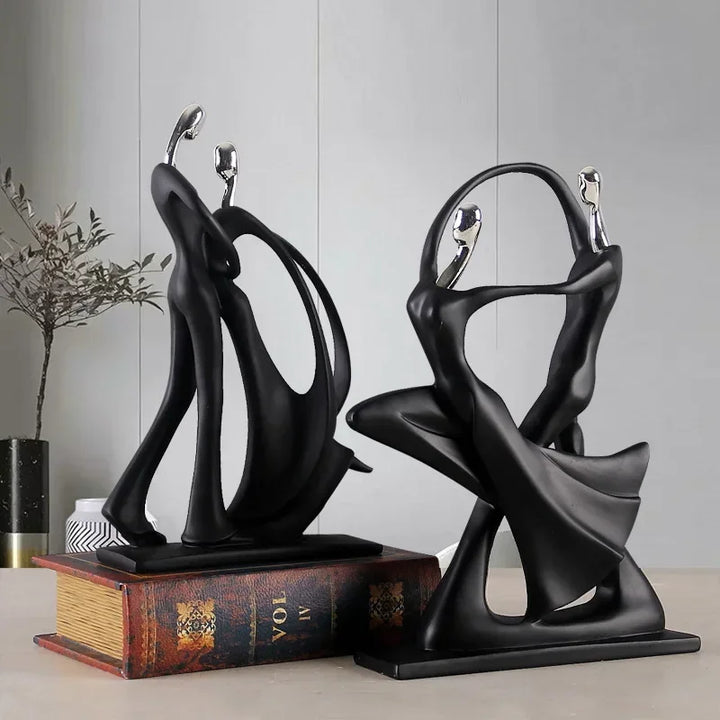 Nordic Art Dancing Couple Resin Figure Ornaments