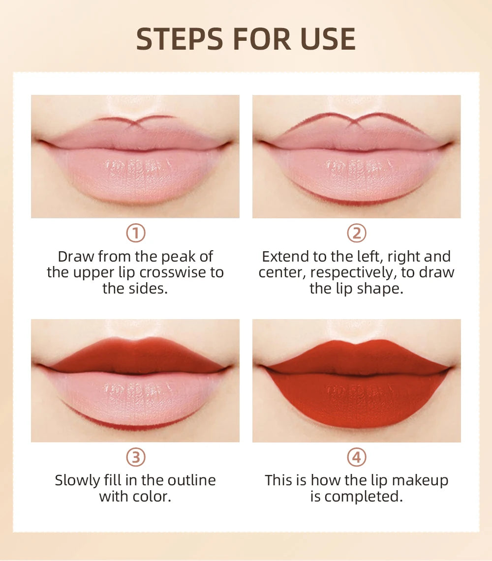 12pcs Lip Liner Pencil Set Matte Nude Contour