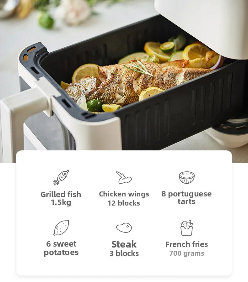220V 5L Visual Air Fryer with Transparent Window