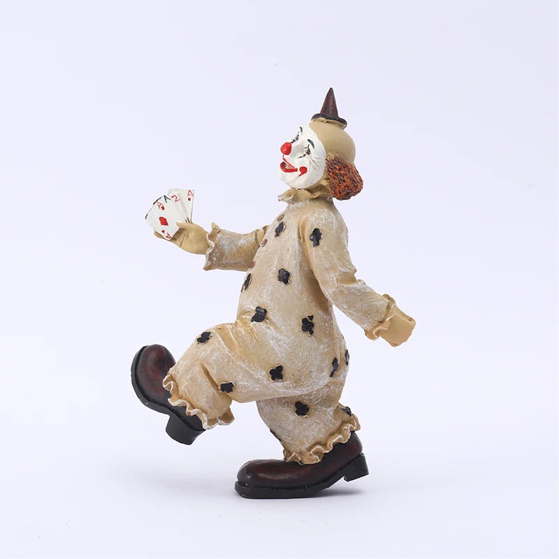 Circus Clown Statue Ornament Buffoon Doll