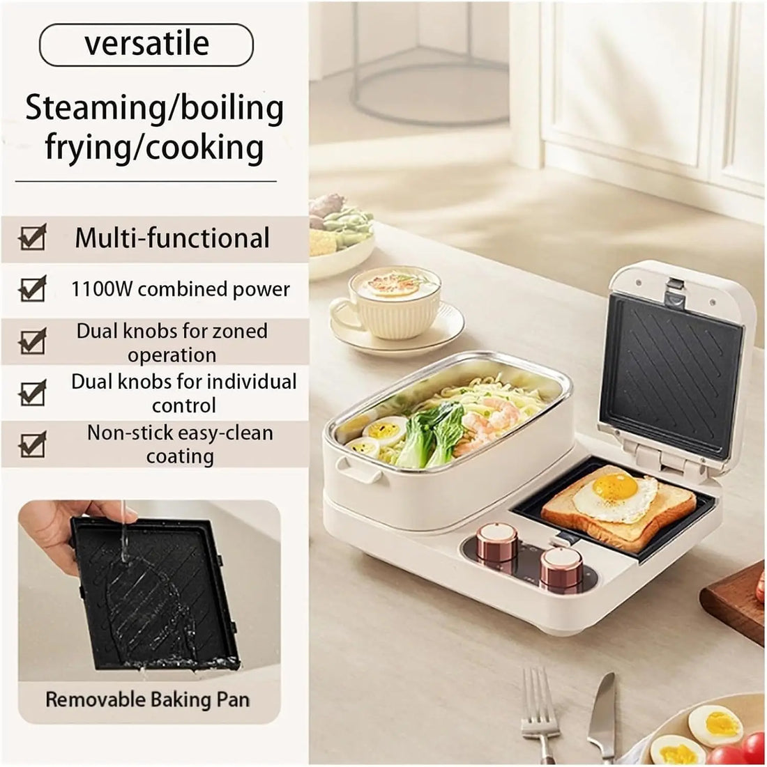 kitchen Gadgets 3 in 1 Breakfast Counter, Electric