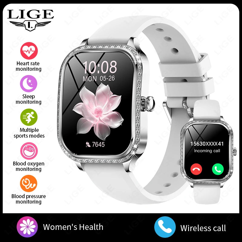 LIGE Smart Watch Women Waterproof Bluetooth