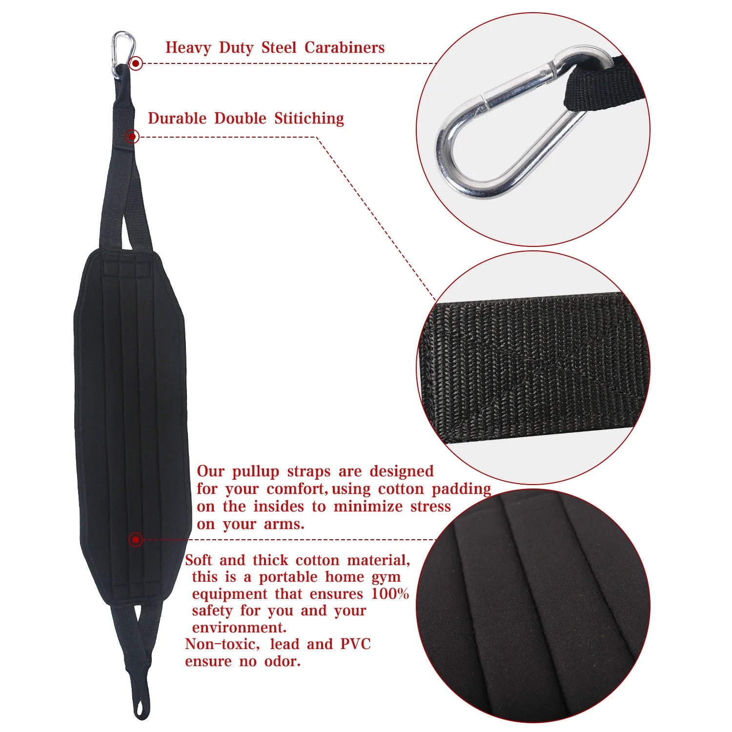 AB Sling Straps 1 Pair Padded Home Gym Exerciser