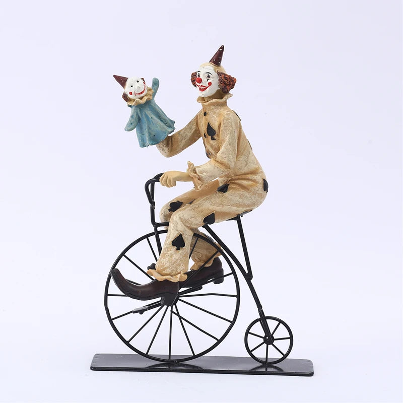 Circus Clown Statue Ornament Buffoon Doll