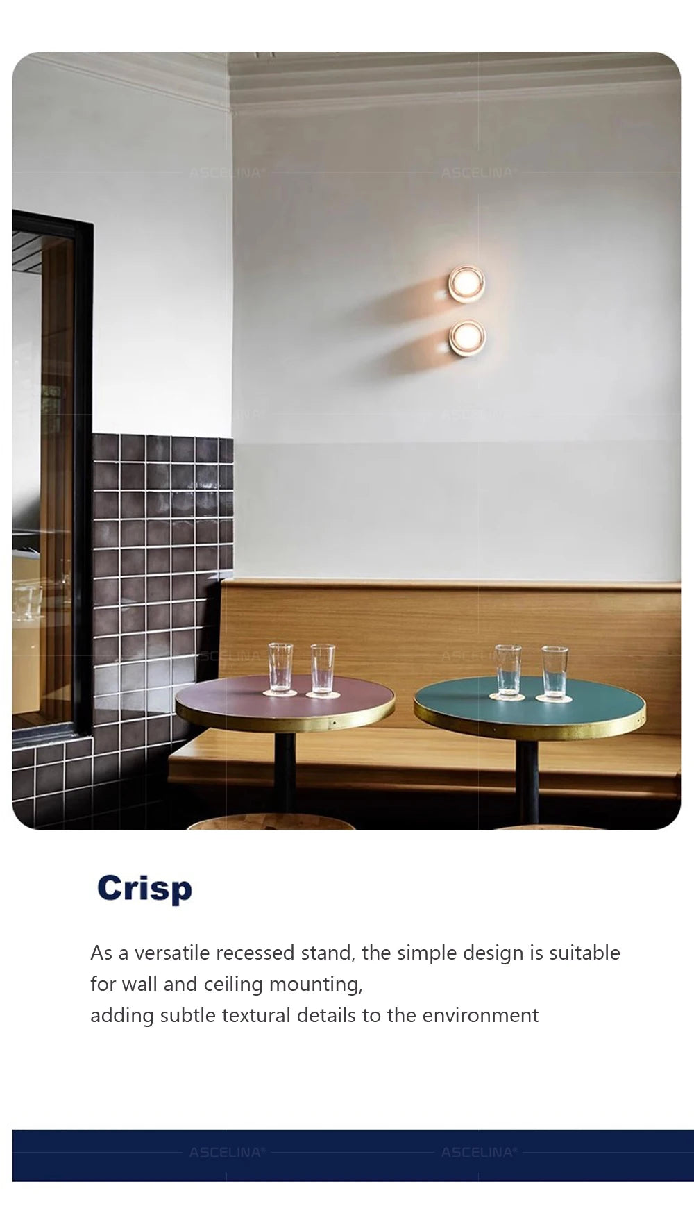 Modern LED Wall Lamp Living Room Amber Jelly