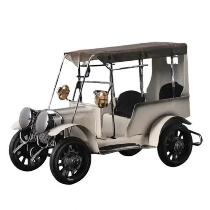 Retro Nostalgic Tin Antique Car Model Art