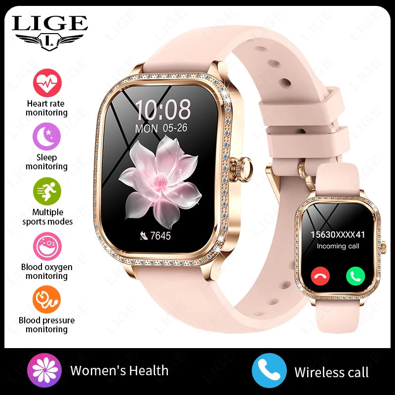LIGE Smart Watch Women Waterproof Bluetooth