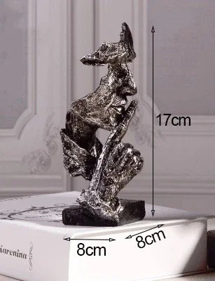 Bronze Silence Is Golden Statue Ornaments