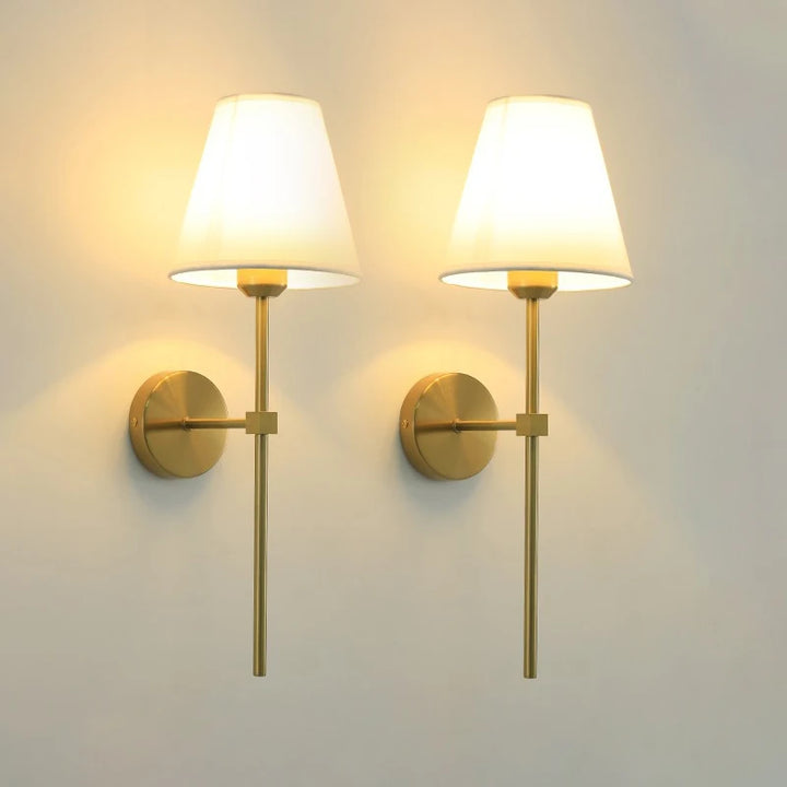 E27 American fabric wall lamp simple hotel room