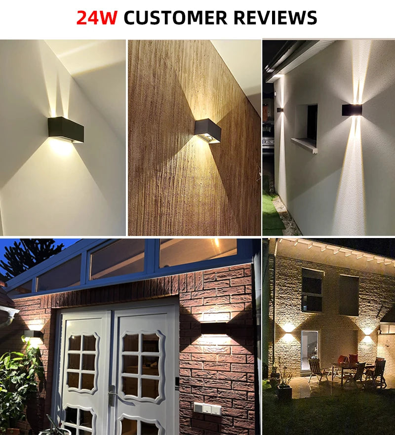 Up and Down LED Wall Lamp Waterproof IP65