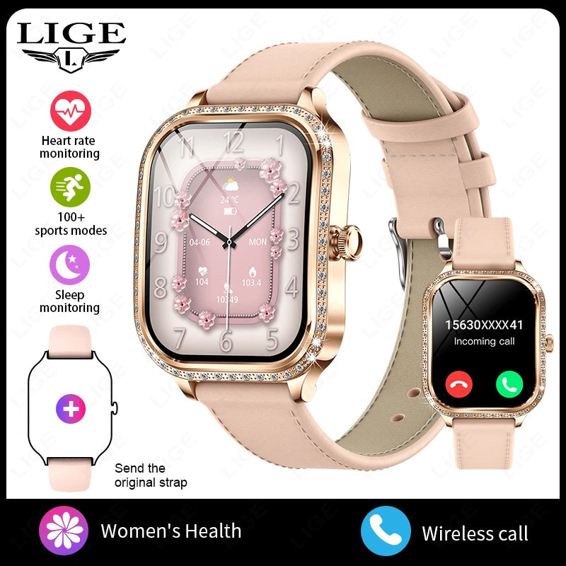 LIGE Smart Watch Women Waterproof Bluetooth