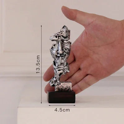 Bronze Silence Is Golden Statue Ornaments