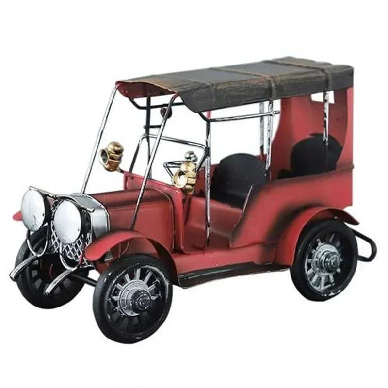 Retro Nostalgic Tin Antique Car Model Art