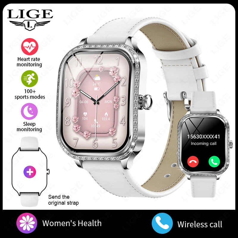 LIGE Smart Watch Women Waterproof Bluetooth