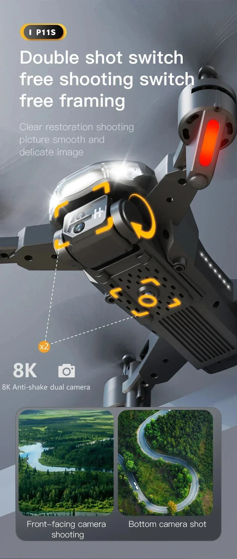 VIVO P11 Max RC Drones 8K Professional HD