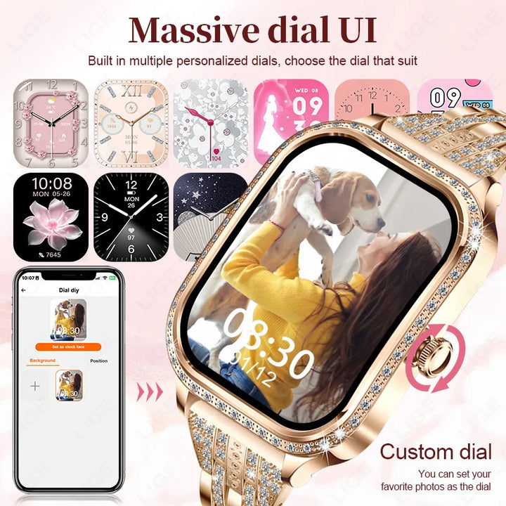 LIGE Smart Watch Women Waterproof Bluetooth
