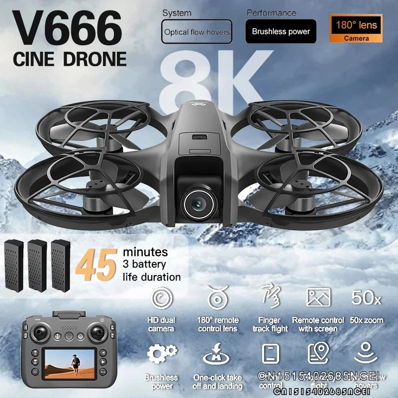Zuno V666 Mini Drone 4K Professional WIFI 5G
