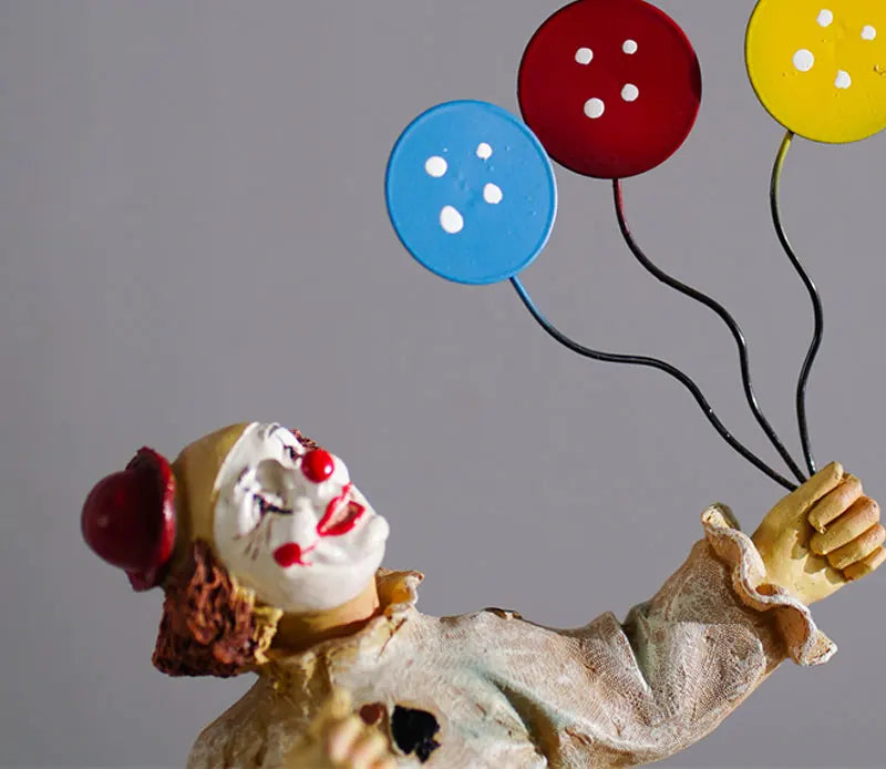 Circus Clown Statue Ornament Buffoon Doll