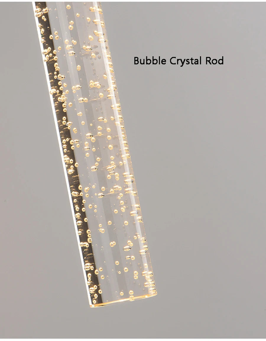 Nordic Bubbles Crystal Rod LED Wall Lamp