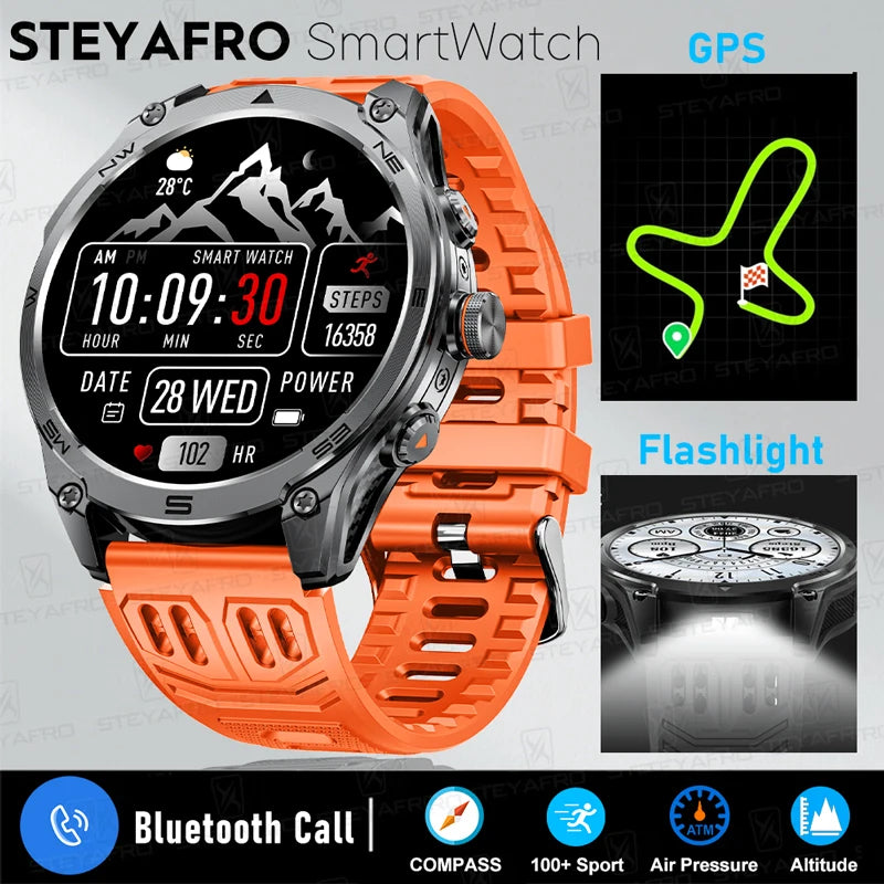 2025 New GPS Sports Smart Watch Men LED