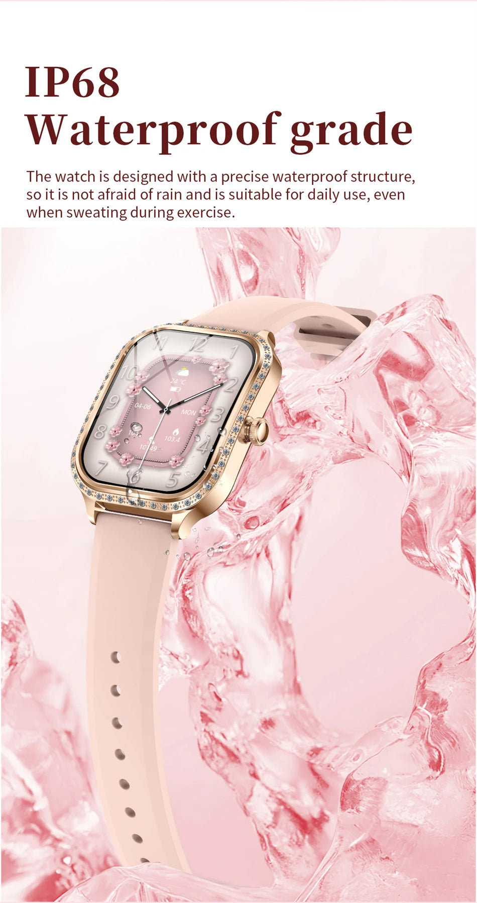 LIGE Smart Watch Women Waterproof Bluetooth