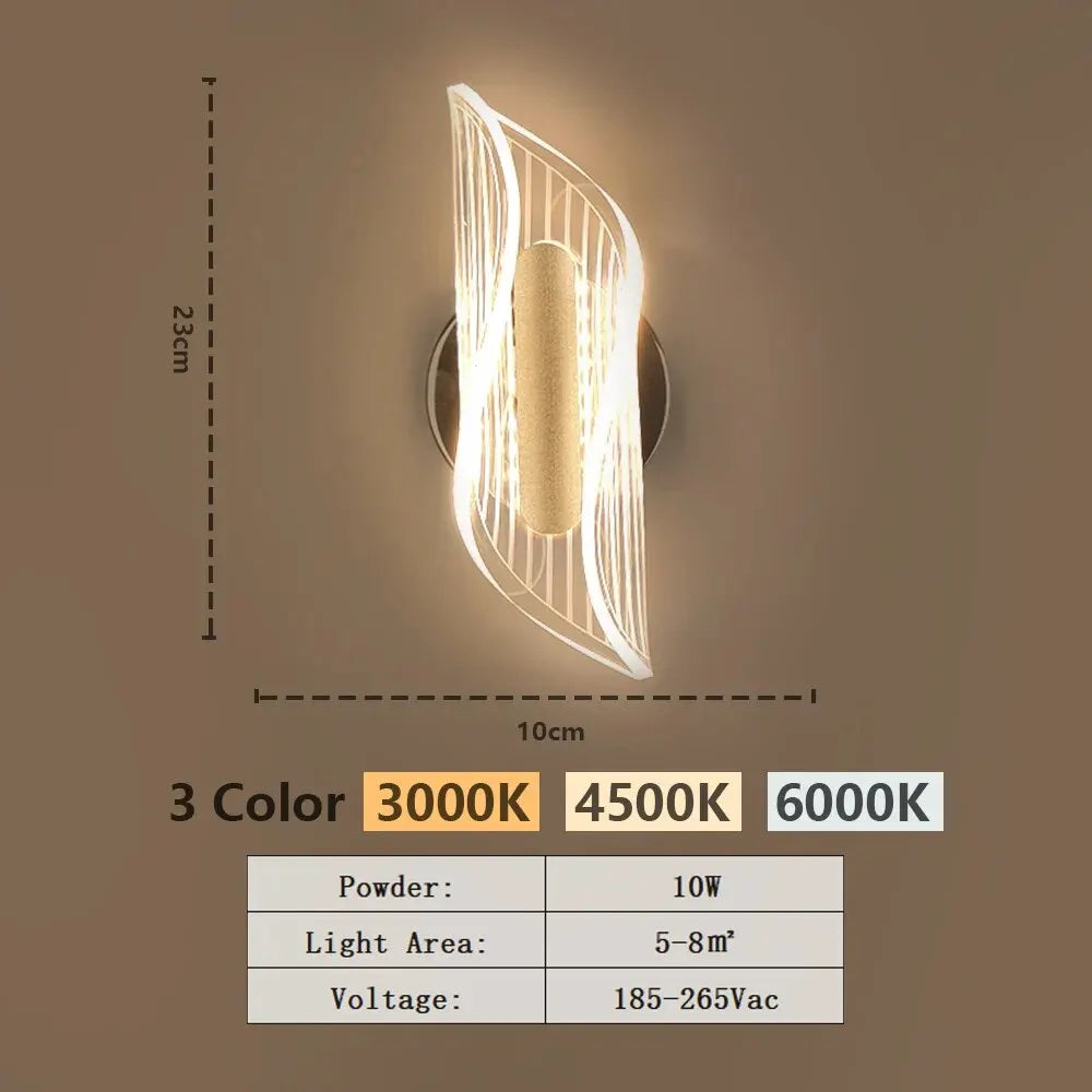 Nordic Wall Lights Rotatable Golden Bird LED
