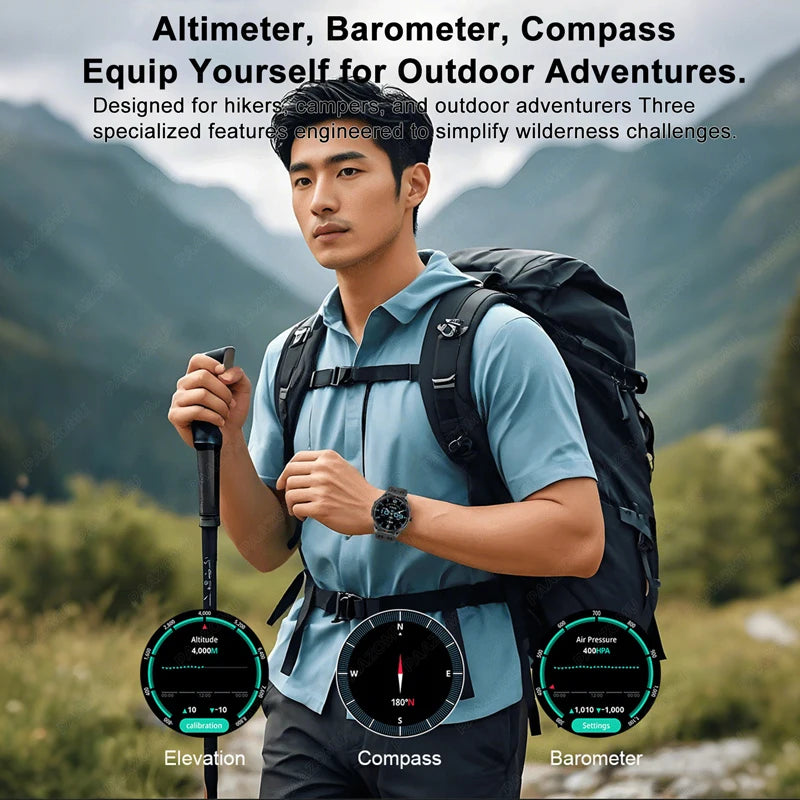 2025 New GPS Sports Smart Watch Men LED