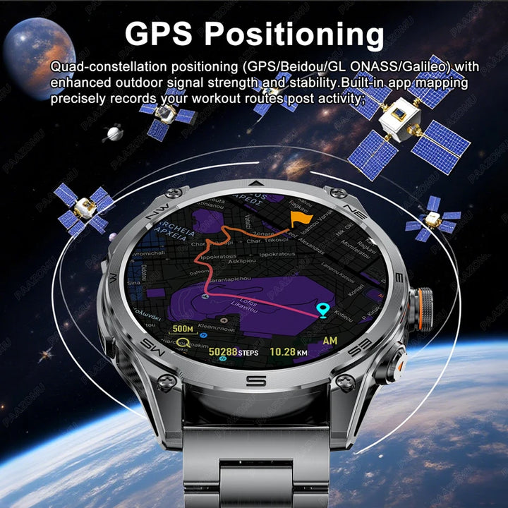 2025 New GPS Sports Smart Watch Men LED