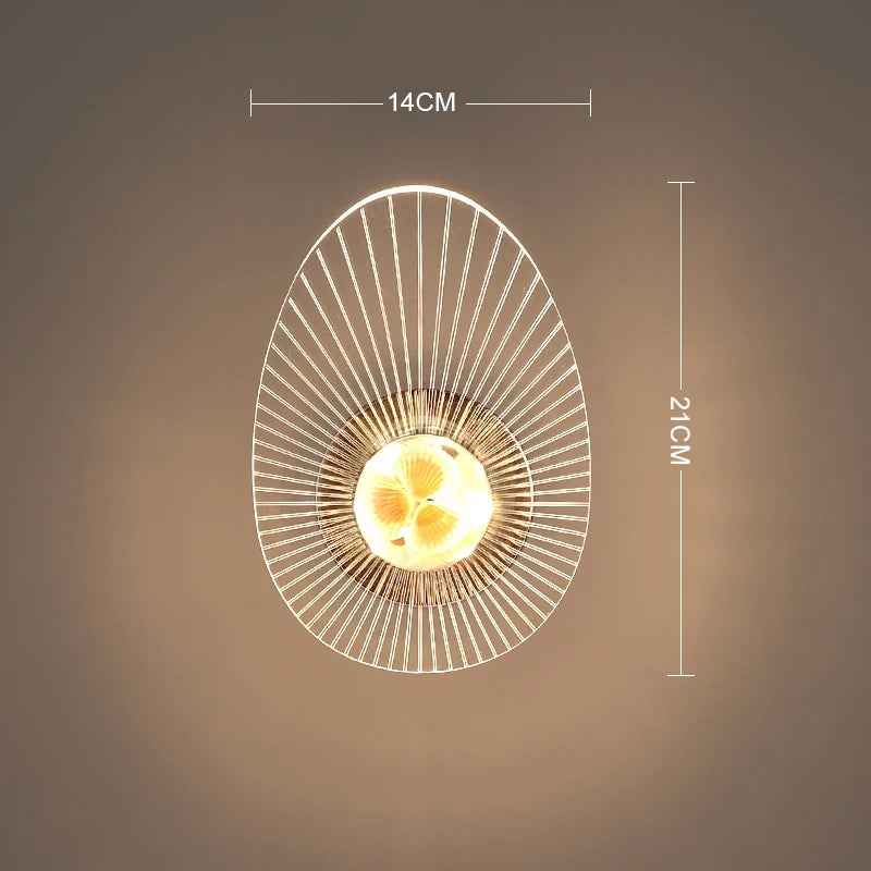 Nordic Wall Lights Rotatable Golden Bird LED