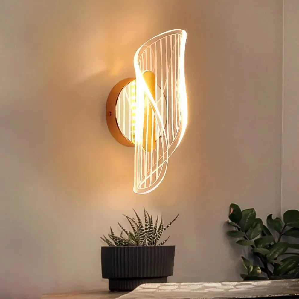 Nordic Wall Lights Rotatable Golden Bird LED