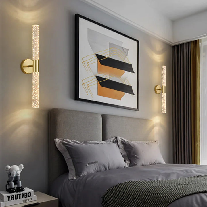 Nordic Bubbles Crystal Rod LED Wall Lamp