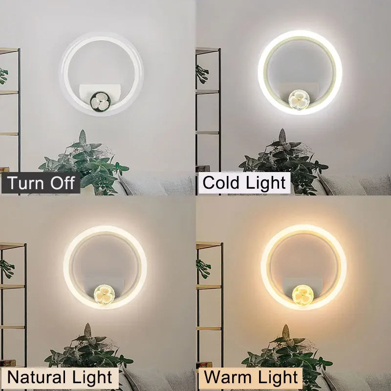 Nordic Wall Lights Rotatable Golden Bird LED
