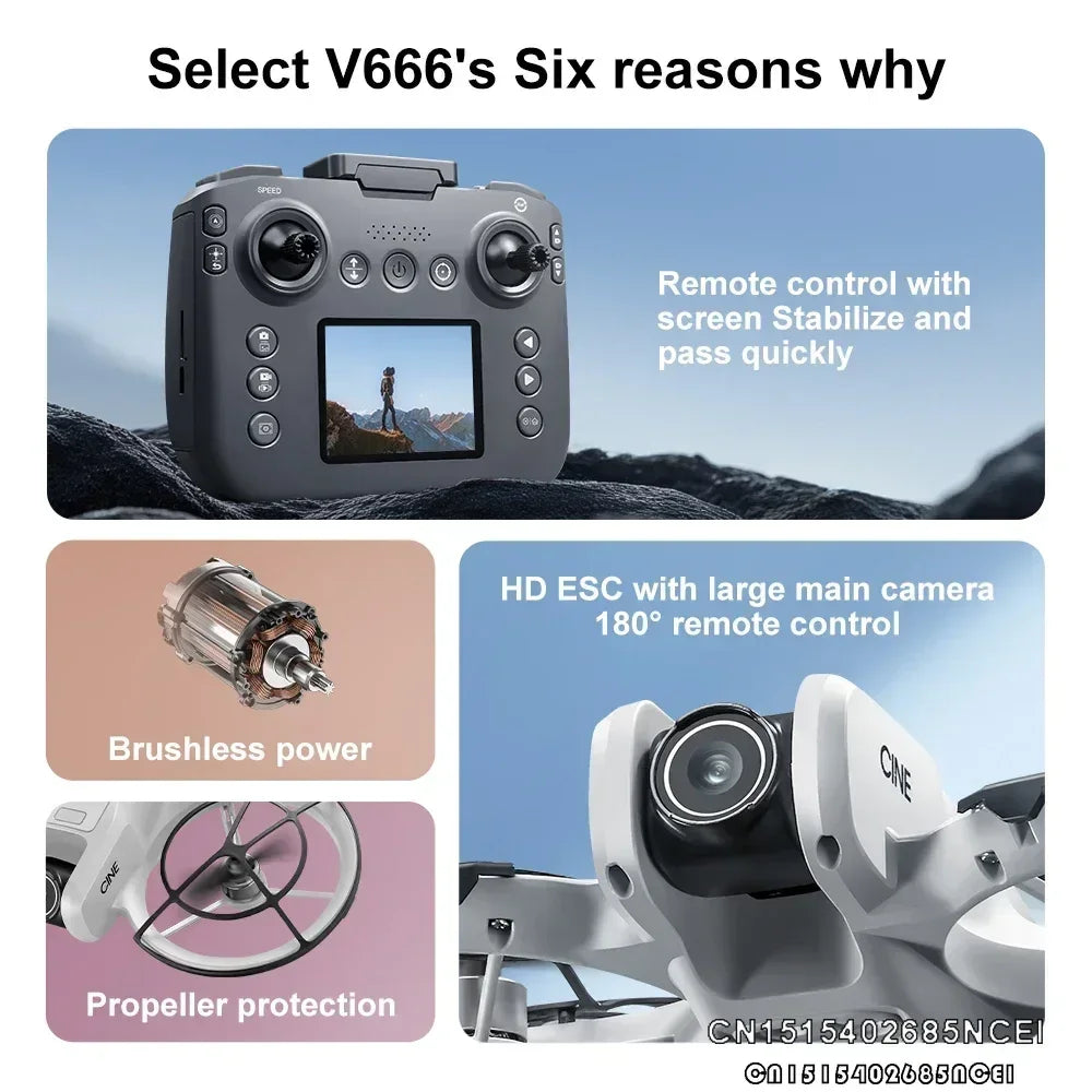 Zuno V666 Mini Drone 4K Professional WIFI 5G