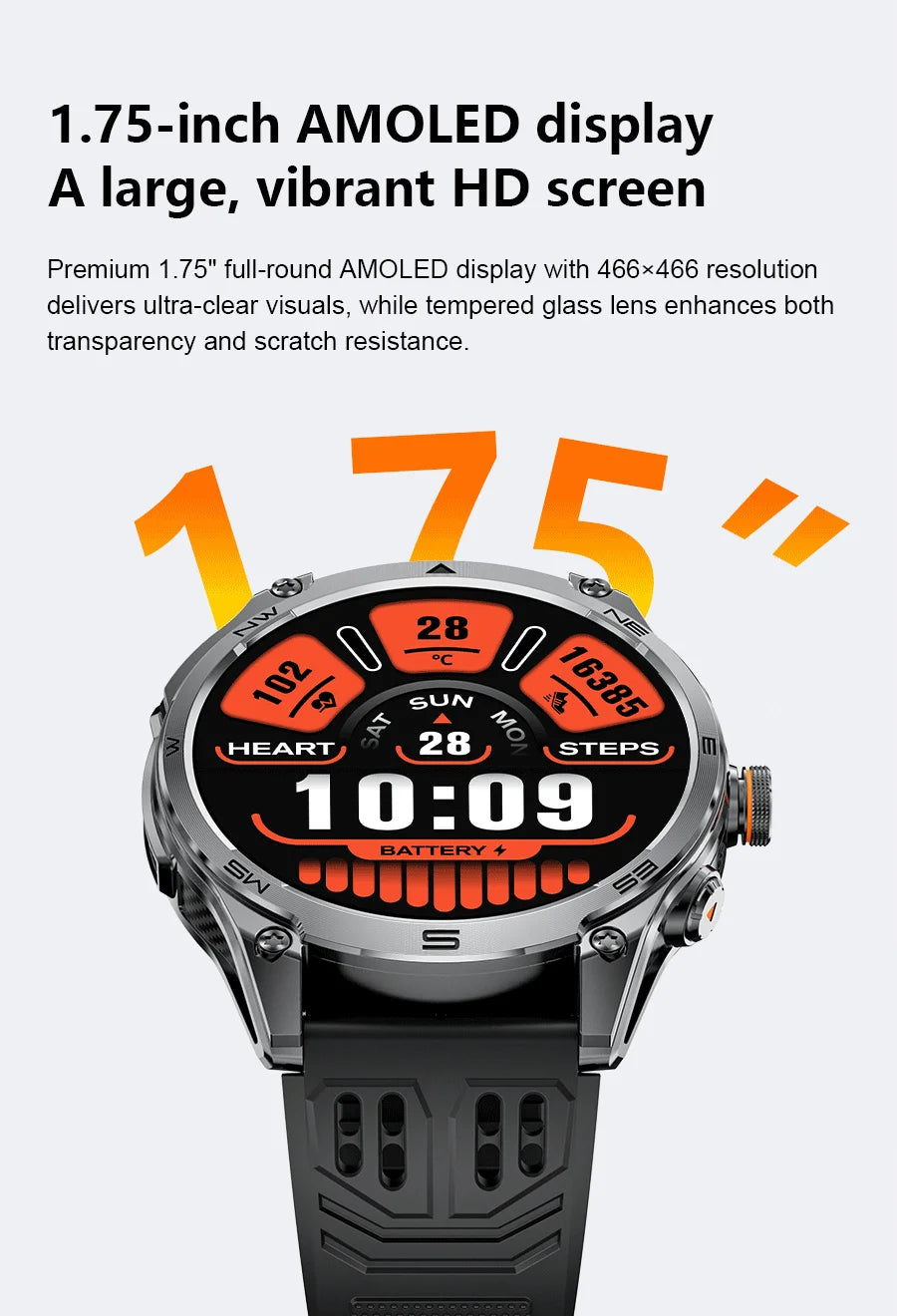 2025 New GPS Sports Smart Watch Men LED