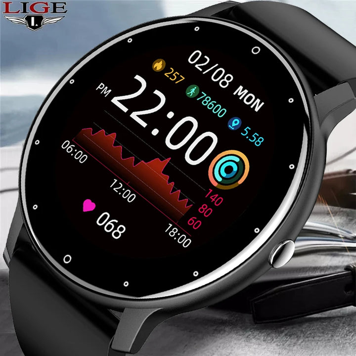 LIGE 2025 New Smart Watch Men Full Touch