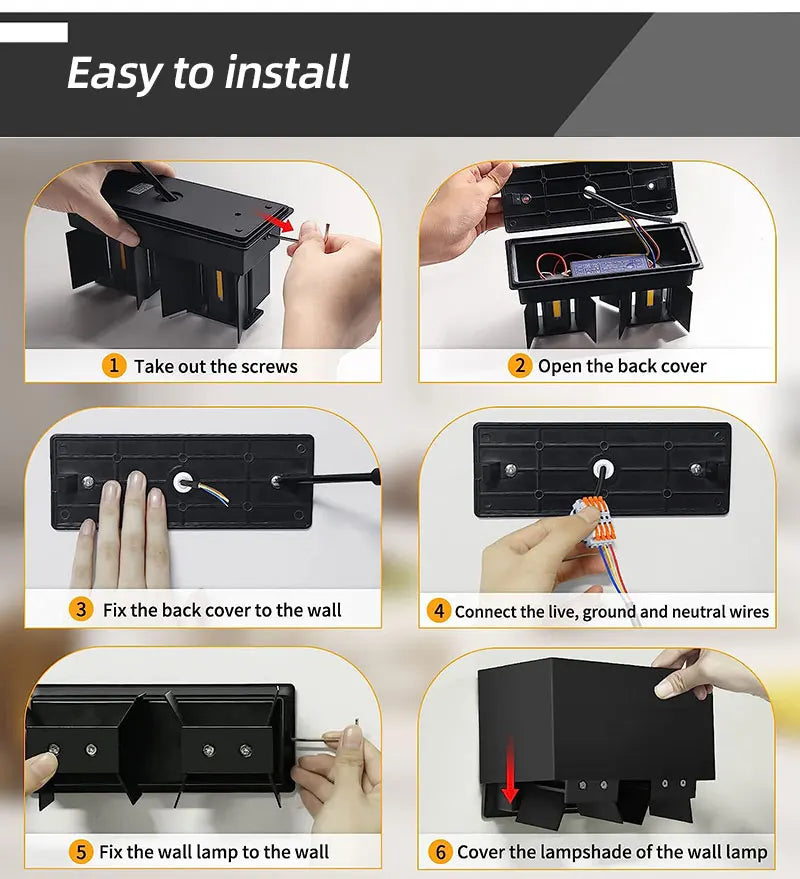 Up and Down LED Wall Lamp Waterproof IP65
