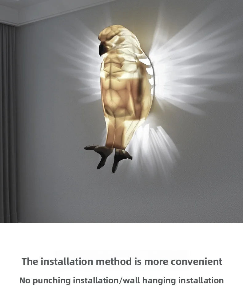 Owl Eagle Wall Lamp Injection Molded Animal