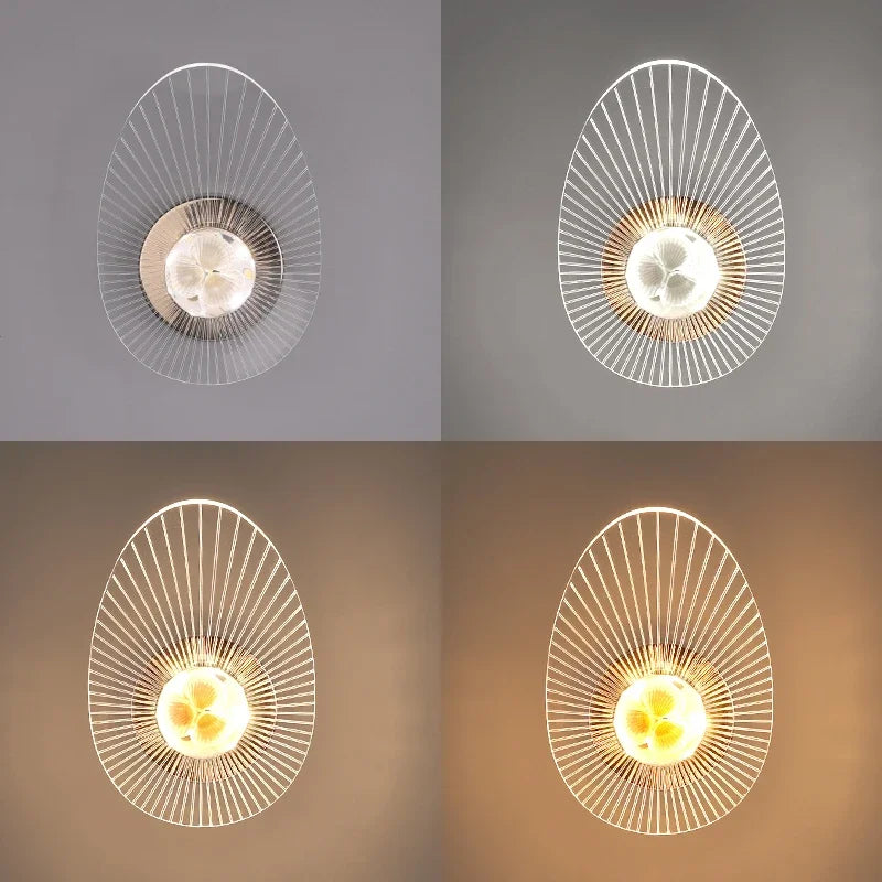 Nordic Wall Lights Rotatable Golden Bird LED