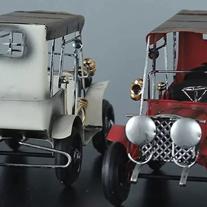 Retro Nostalgic Tin Antique Car Model Art