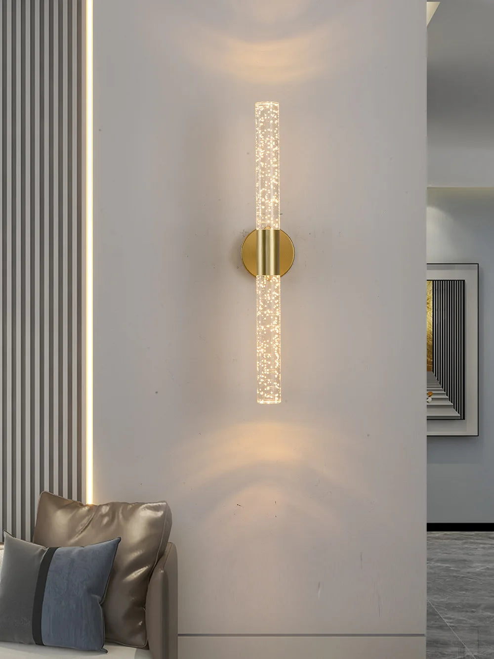 Nordic Bubbles Crystal Rod LED Wall Lamp