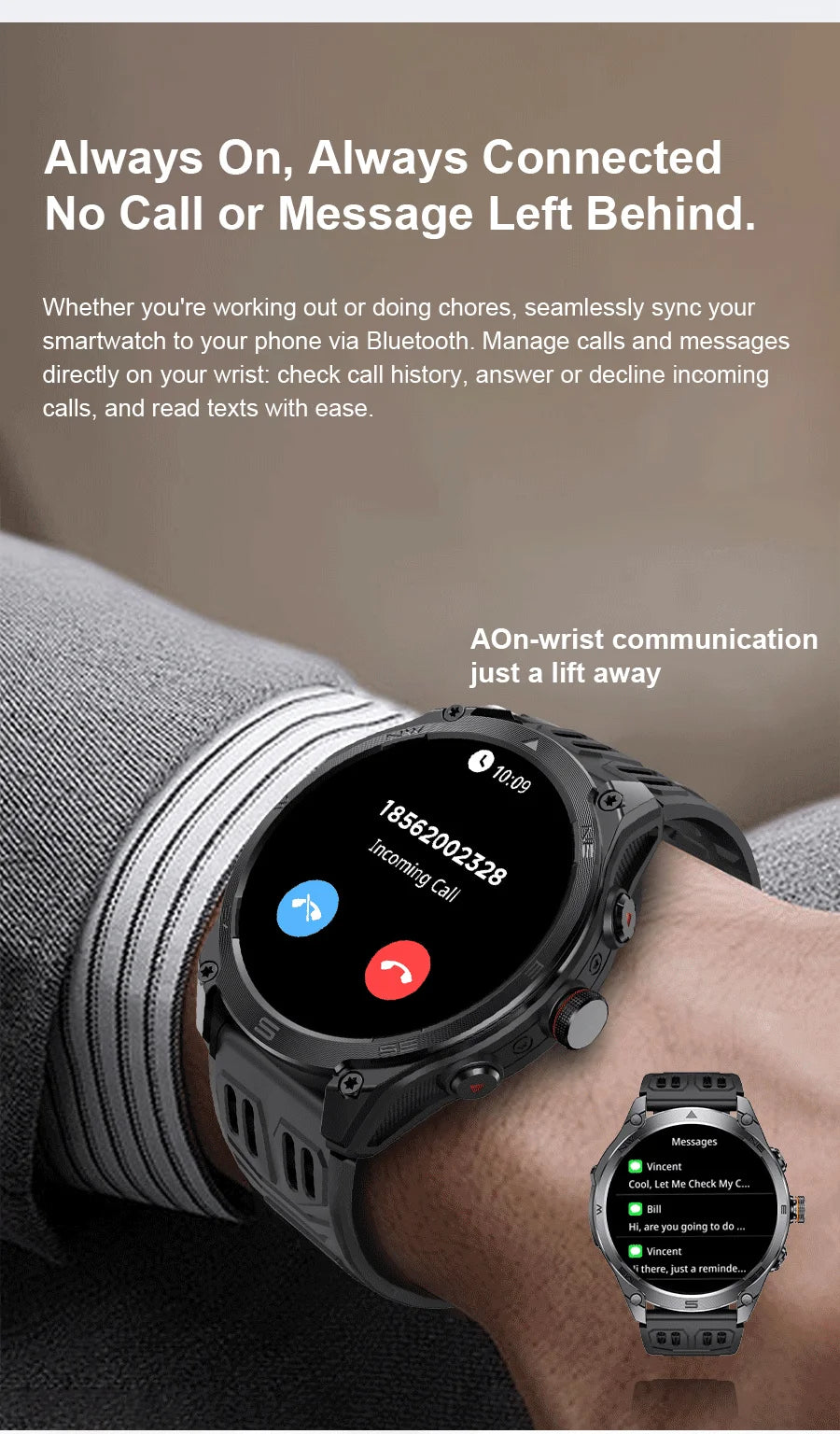 2025 New GPS Sports Smart Watch Men LED