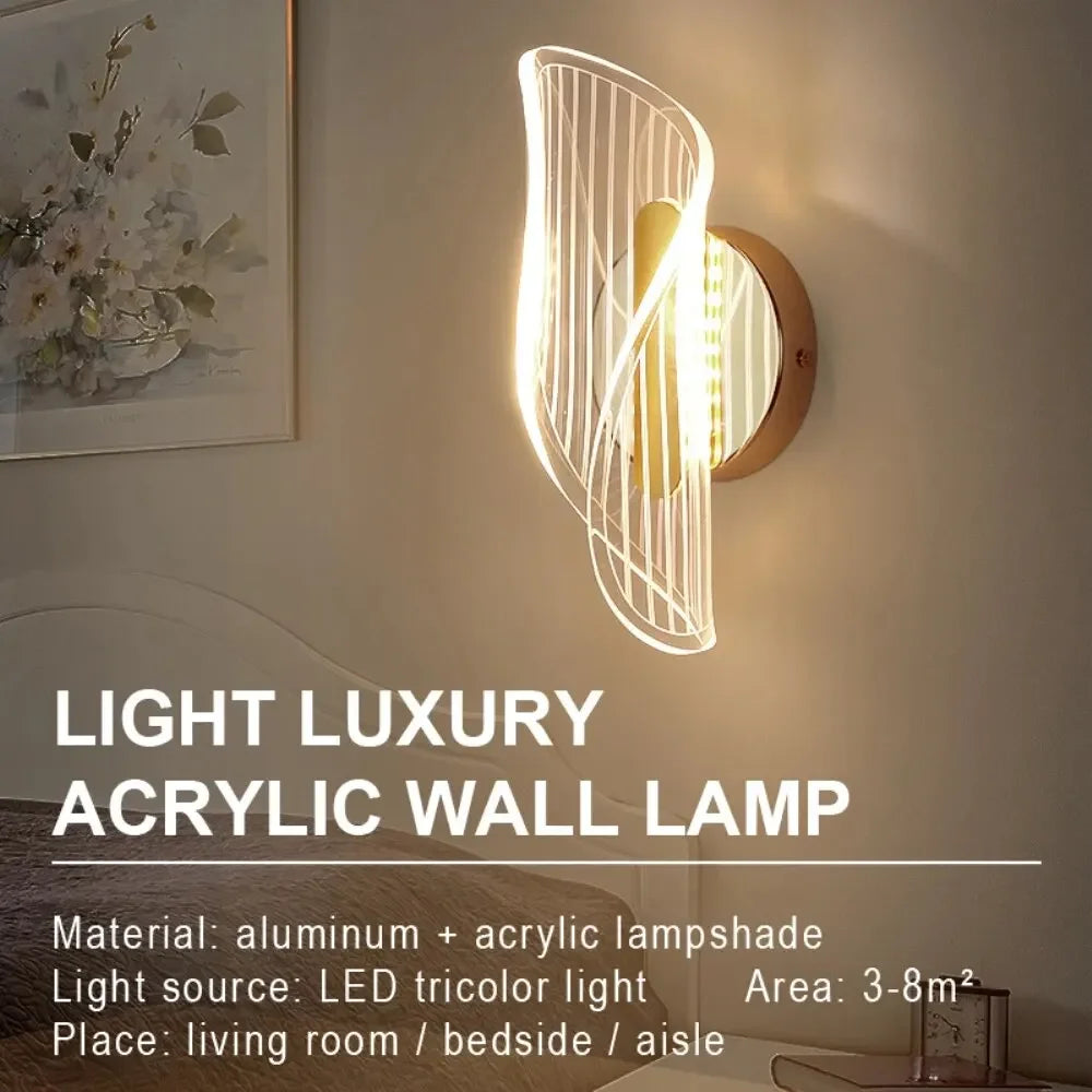 Nordic Wall Lights Rotatable Golden Bird LED