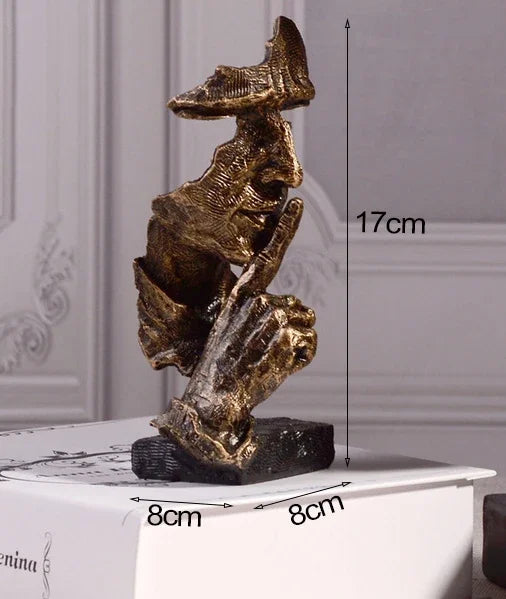 Bronze Silence Is Golden Statue Ornaments