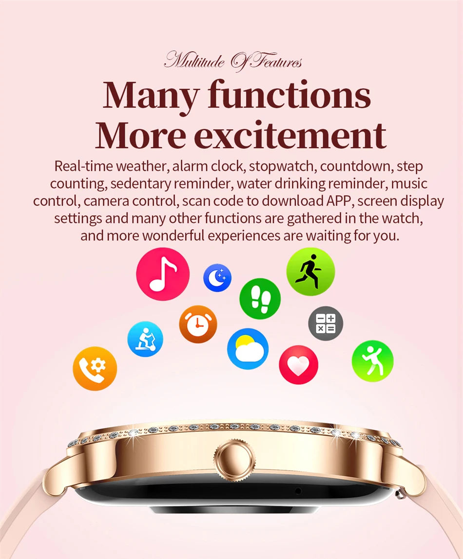 LIGE Smart Watch Women Waterproof Bluetooth